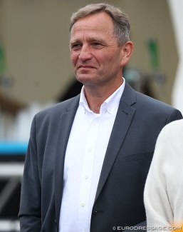 Dr. Werner Schade at the 2019 World Young Horse Championships in Ermelo :: Photo © Astrid Appels