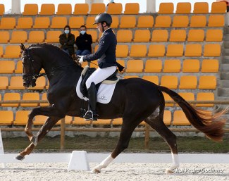 Yoann Pinto and Rolex DP at the 2020 Portuguese Young Horse Championships :: Photo © Rui Pedro Godinho