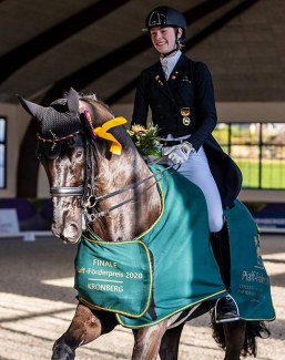 Ann-Kathrin Lindner won the 2020 Piaff Forderpreis Finals in Kronberg and is the "unofficial" German Under 25 Champion of the year :: Photo © Stefan Lafrentz