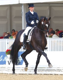 Anja Engelbart and De Champ OLD at the 2011 World Young Horse Championships :: Photo © Astrid Appels