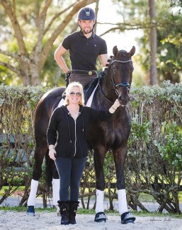 Endel Ots rings in 2021 aboard King’s Pleasure with owner Heidi Humphries :: Photo © Joanna Jodko