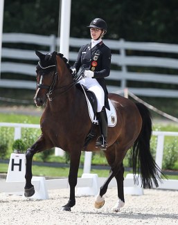Hannah Erbe and Carlos FRH at the 2020 European Under 25 Championships :: Photo © Astrid Appels