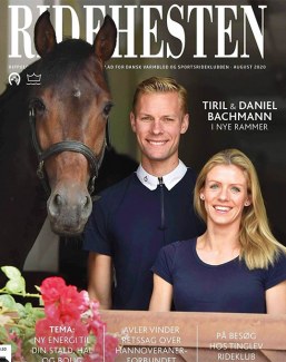 Daniel and Tiril Bachmann on the cover of the Danish equestrian magazine Ridehesten, talking about their new life and business at Stable Kleppenhus in Ebeltoft