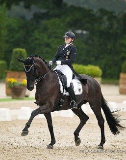 Anna-Christina Abbelen and First Lady at the 2017 European Young Riders Championships in Roosendaal :: Photo © Astrid Appels