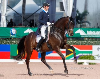 Christian Simonson and Zeaball Diawind at the 2021 CDI Wellington :: Photo © Lily Forado