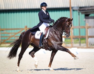 Ellen Birgitte Farbrot on Red Rebel at the 2021 CDI Grote Brogel :: Photo © Astrid Appels