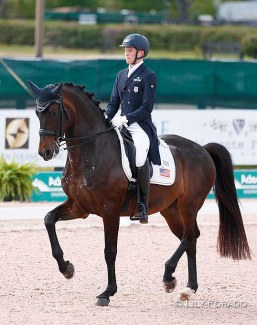 Benjamin Ebeling and Illuster van de Kampert at the 2021 CDI Wellington :: Photo © Lily Forado