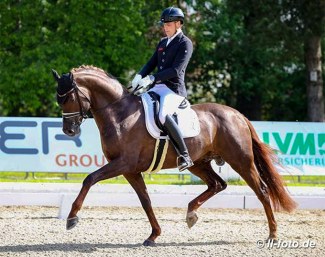 Frederic Wandres and Diaton at the 2021 Hagen Bundeschampionate qualifier :: Photo © LL-foto