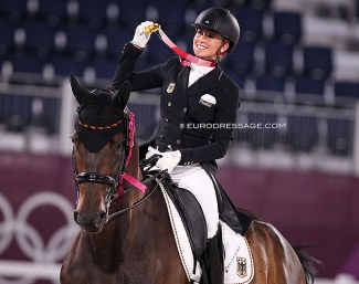 Jessica von Bredow-Werndl and Dalera are the 2021 Olympic Champions in dressage :: Photo © Astrid Appels