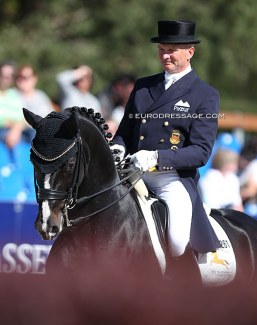 Hubertus Schmidt competing stallion Goldberg at Horses & Dreams in Hagen :: Photo © Astrid Appels