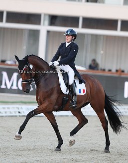 Alix Bravard and Santiago at the 2021 European Under 25 Championships in Hagen :: Photo © Astrid Appels