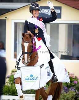 KWPN gelding Gio won Olympic kur bronze, and European team silver and kur bronze this summer, pushing the KWPN studbook to the top of the 2021 WBFSH Dressage Breed Ranking :: Photo © Astrid Appels