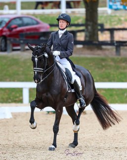 Alice Tarjan and Serenade MF at the 2021 USDF Dressage Finals :: Photo © Sue Stickle