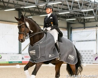 Jessica von Bredow-Werndl and Ferdinand BB win the world cup qualifier at the 2021 CDI-W Zakrzow :: Photo © Lukasz Kowalski