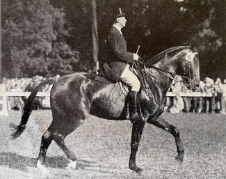 Richard Wätjen riding Lindbergh at the 1935 dressage show in Munich