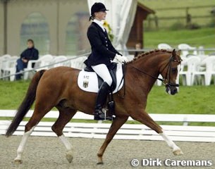 Annika Fiege and Konrad at the 2002 European Pony Championships :: Photo © Dirk Caremans