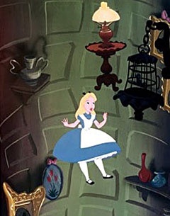 alice in wonderland falling rabbit hole