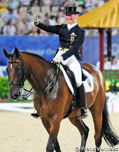 Isabell Werth and Satchmo at the 2008 Olympics :: Photo © Venhaus