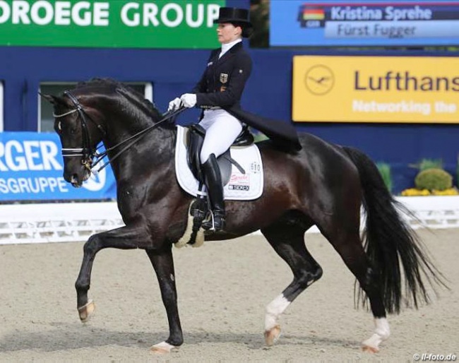 Kristina Sprehe and Furst Fugger at the 2015 CDI Hagen :: Photo © LL-foto