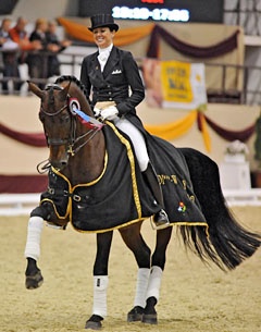 Lyndal Oatley and Sandro Boy win the World Cup Qualifier at the 2012 CDI-W Kaposvar :: Photo © Zoltán Andrássy