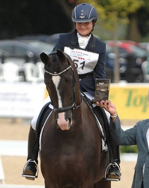 Caroline Church and San Marco at the 2016 British Young Horse Championships :: Photo © Kevin Sparrow