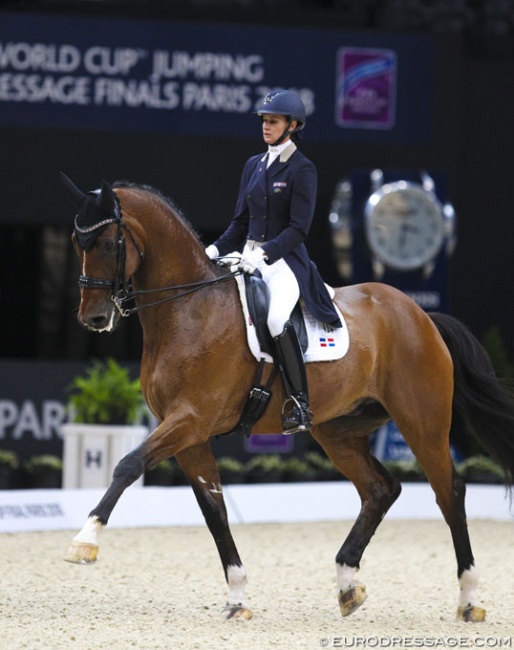 Yvonne Losos de Muniz and Foco Loco W at the 2018 World Cup Finals in Paris :: Photo © Astrid Appels