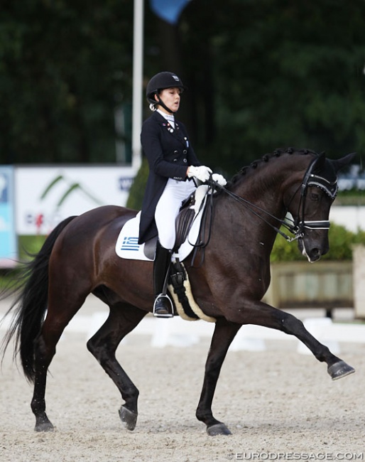 Theodora Livanos and Winston at the 2017 European Junior Riders Championships :: Photo © Astrid Appels