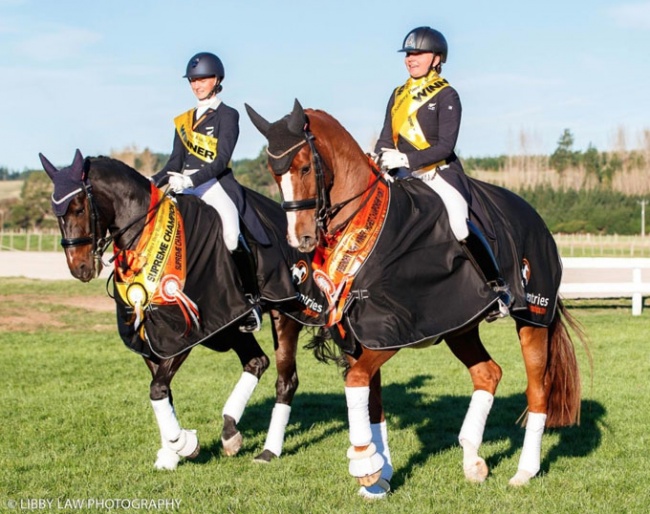 Amy Sage and Lucarne Dolley at the 2019 New Zealand Youth Riders Championships :: Photo © Libby Law