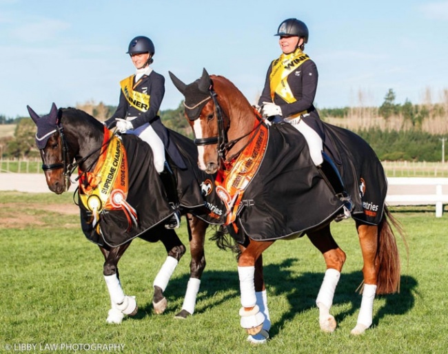 Amy Sage and Lucarne Dolley at the 2019 New Zealand Youth Riders Championships :: Photo © Libby Law