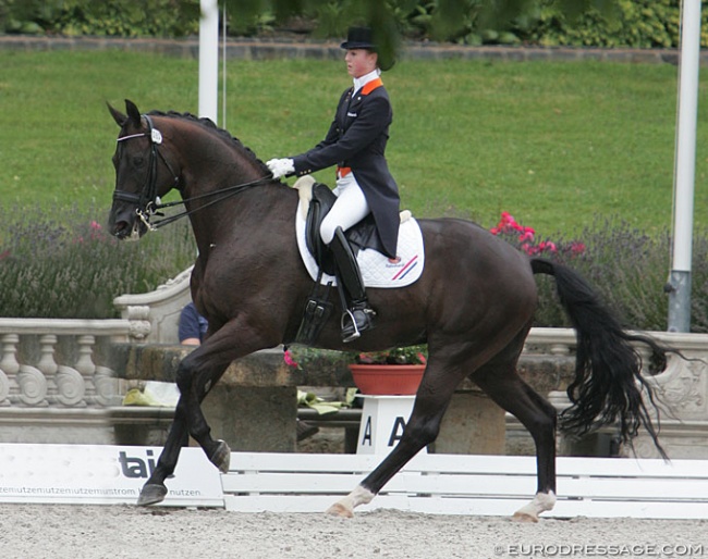Danielle Houtvast and Rambo at the 2010 European Junior Riders Championships in Kronberg :: Photo © Astrid Appels