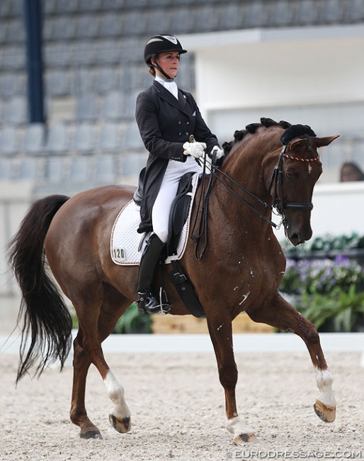 Dominique Bunse and First Edition at the 2018 CDI Aachen Dressage Days :: Photo © Astrid Appels