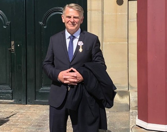 Jan Pedersen in front of the the Danish Royal Castle of Amalienborg in Copenhagen