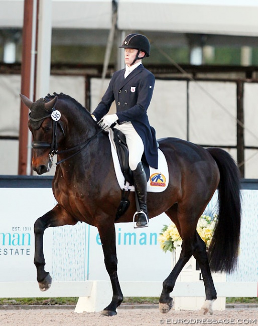 Benjamin Ebeling and Illuster van de Kampert at the 2019 CDI Wellington :: Photo © Astrid Appels