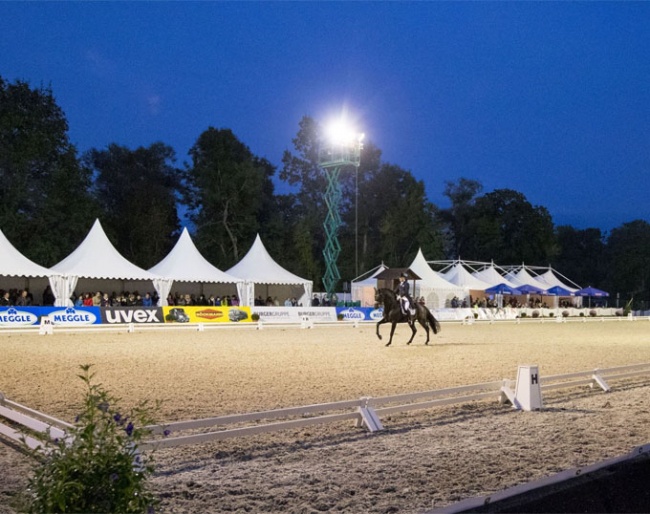 The dressage arena at the 2018 CDI Donaueschingen :: Photo © Stefan Lafrentz