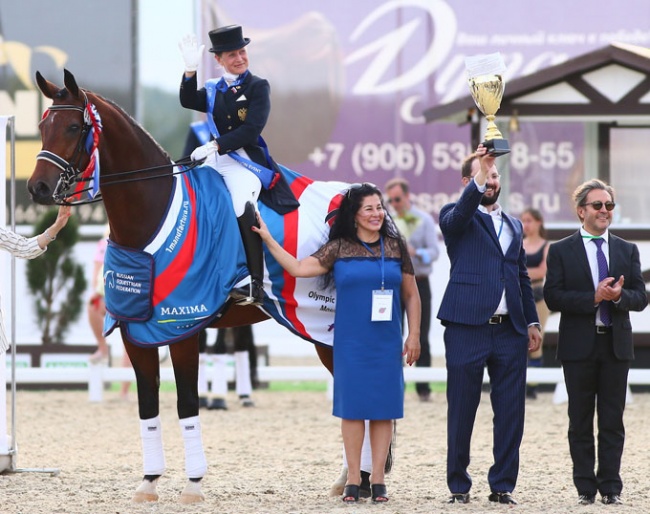  Elena Sidneva and the fabulous gelding Fuhur led Team Russia to victory in the thrilling Group C qualifier for the Tokyo 2020 Olympic Games held in Moscow (RUS) t