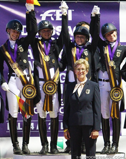 Germany wins team gold in the Under 25 division at the 2019 European Youth Riders Championships :: Photo © Astrid Appels