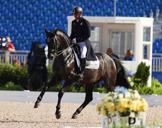 Italian Pierluigi Sangiorgi at the 2018 World Equestrian Games :: Photo © Astrid Appels