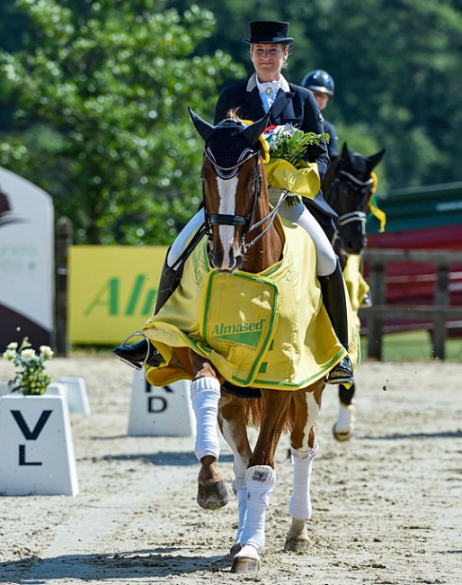 Patricia Koschel and Leuchtfeuer win the big tour at the Almased Dressage Amateurs in Leudelange, Luxembourg