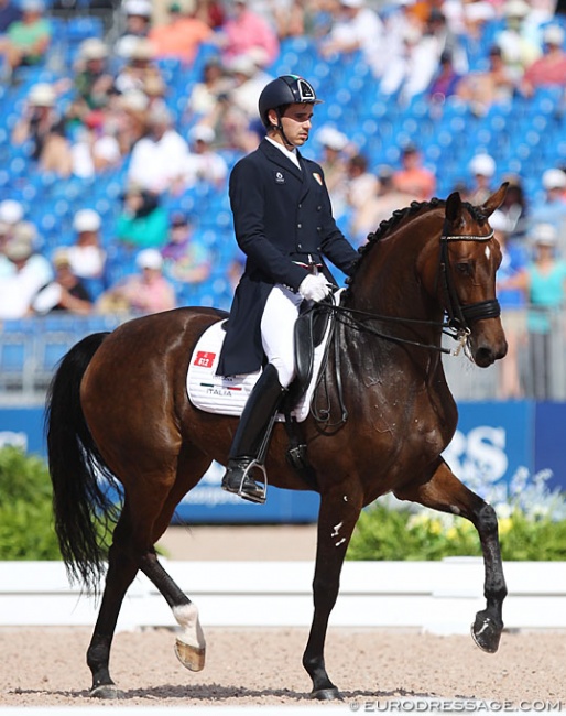 Riccardo Sanavio and Federleicht at the 2018 World Equestrian Games :: Photo © Astrid Appels