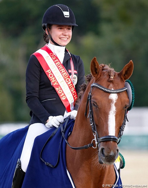 Felicita Simoncic and Chantre win the pony division at the 2019 Austrian Championships :: Photo © Petra Kerschbaum