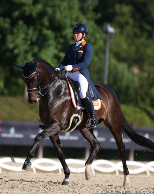 Jasmien de Koeyer and Esperanza at the 2019 European Under 25 Championships in Italy :: Photo © Astrid Appels