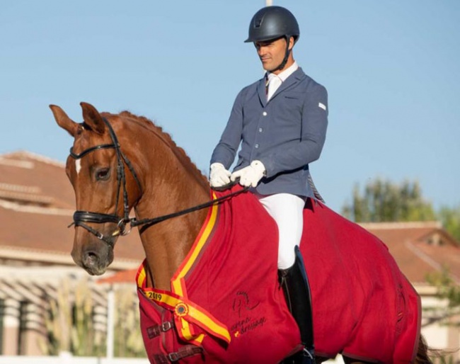 Luis Quilis and Furstenherz win the 4-year old division at the 2019 Spanish Young Horse Championships :: Photo © Lily Forado
