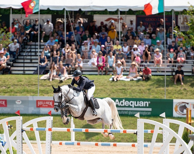 Jumping at the Great Lakes Equestrian Festival at Flintfields Horse Park in Traverse City, Michigan