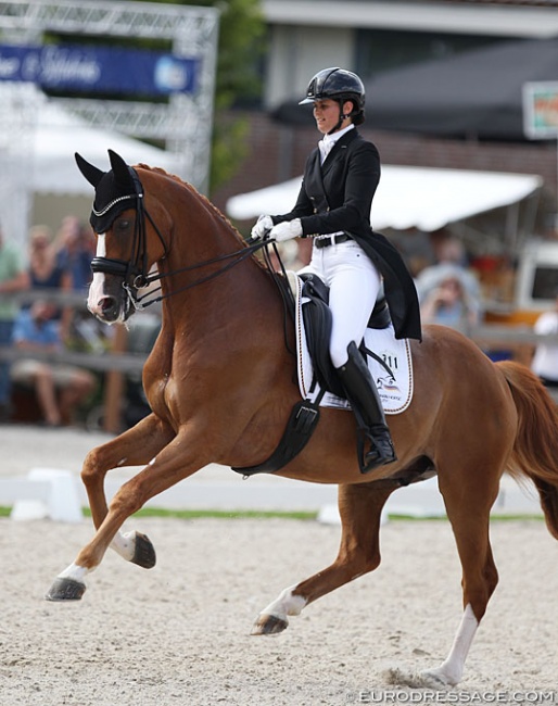 Betina Jaeger and Bonderman at the 2019 World Championships for Young Dressage Horses :: Photo © Astrid Appels