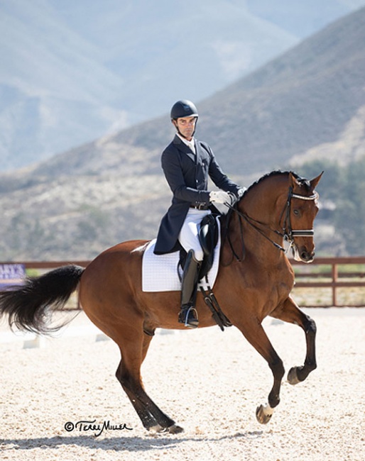 Nick Wagman and Don John competing at Galway Downs in Temecula, CA in 2018 :: Photo © Terri Miller