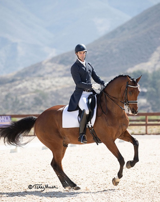 Nick Wagman and Don John competing at Galway Downs in Temecula, CA in 2018 :: Photo © Terri Miller