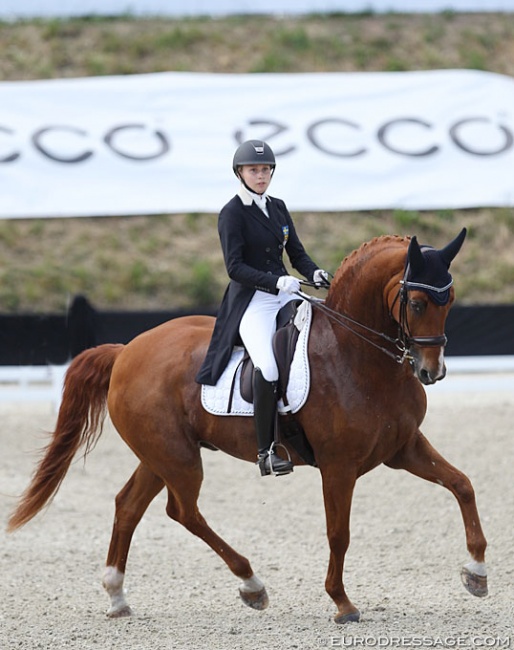 Matilda Illerfelt and Wall Street Boy at the 2018 CDIO Uggerhalne :: Photo © Astrid Appels