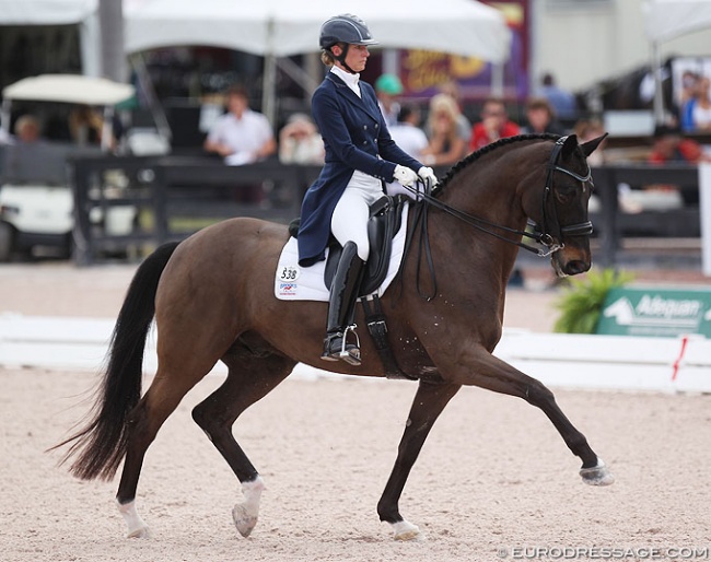 Tina Irwin and Laurencio at the 2019 CDI-W Wellington :: Photo © Astrid Appels