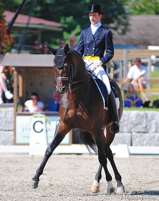 Andrea Wicki-Mäder and Distelzar at the 2010 Swiss Dressage Championships in Eggenwil :: Photo © Elisabeth Weiland