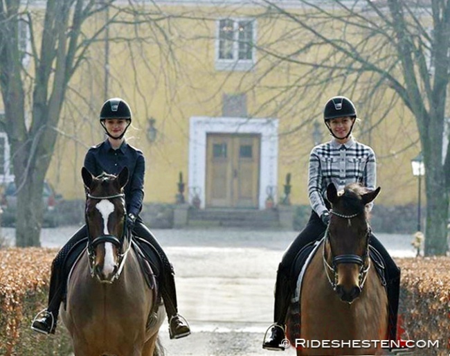 Anne Sophie and Alexandra Gerstorf Sørensen at Christiansminde Riding Center :: Photo © Ridehesten